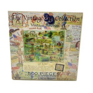 The Vintage 3D Collection‎ Vintage Baseball 500 Pc Puzzle New Sealed Jigsaw